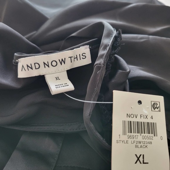 AND NOW THIS Halter-Neck Twist-Front Tank Top Black NWT $39 Size XL - Picture 7 of 8